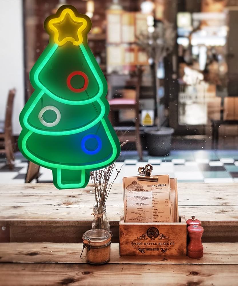 Amazon.co.jp: クリスマスツリー ネオンサイン クリスマス